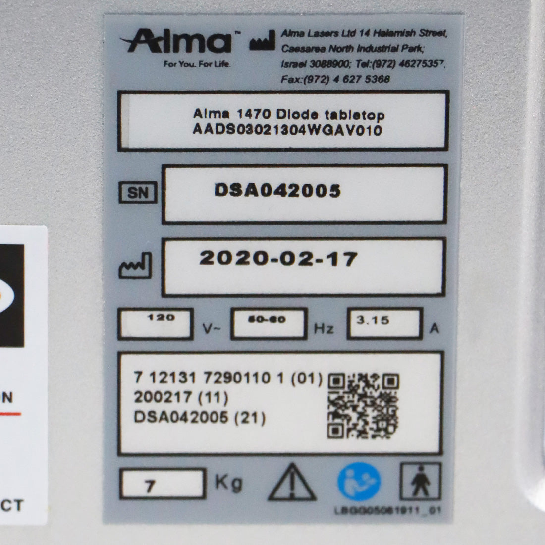 2020 Alma 1470 BeautiFill Tabletop Laser Fat Transfer Grafting Tightening