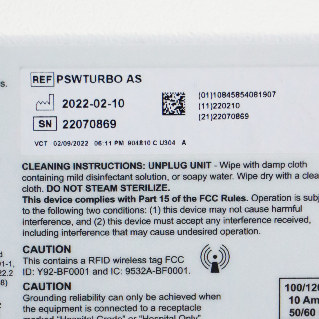 2022 ConMed Buffalo Filter PlumeSafe Turbo Smoke Evacuation System