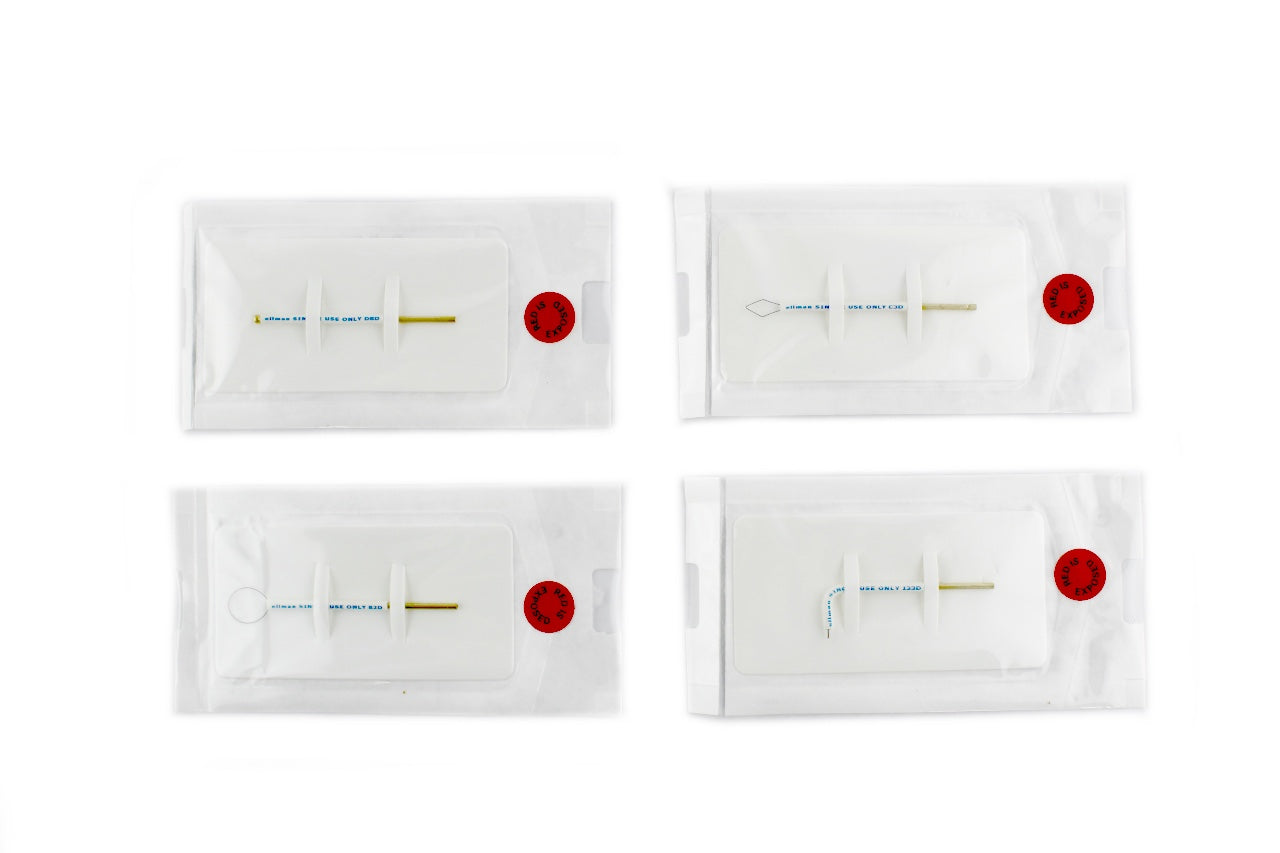 Ellman Pelleve Vari-Tip Electrodes 4 Pack EXP Diamond, Round, Ball 1/8" Pin