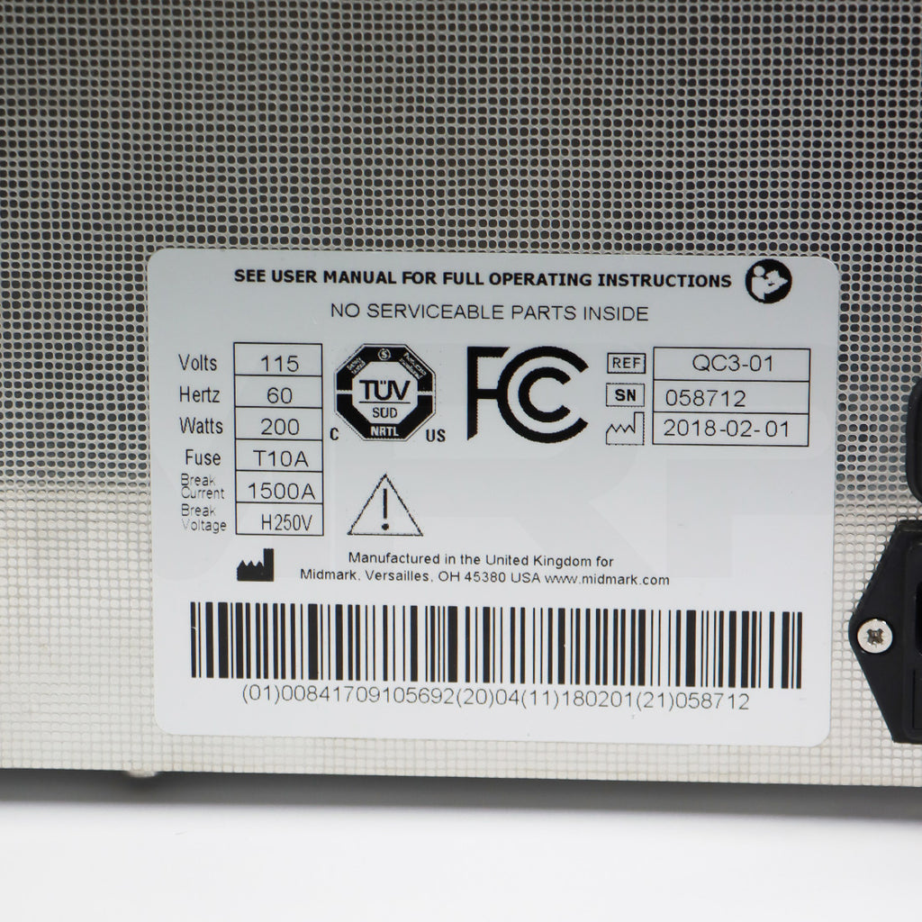 2018 Midmark QuickClean Ultrasonic Cleaner QC3-01