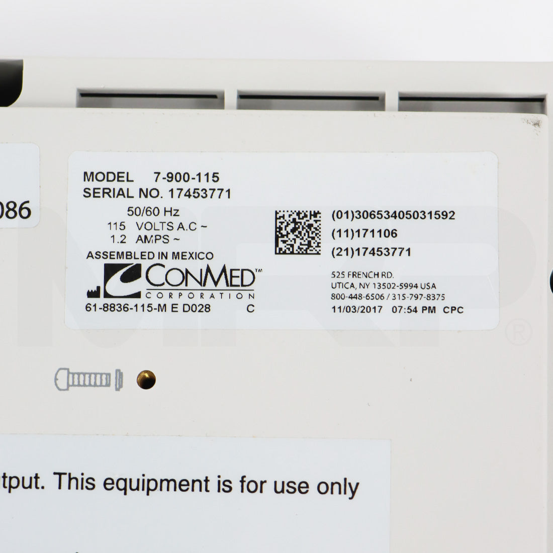 2017 ConMed Hyfrecator 2000 Electrosurgical Device W/ HP 7-900-115