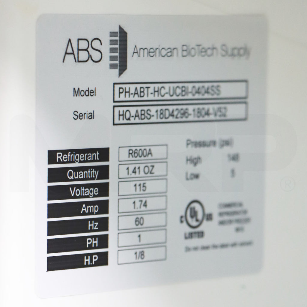 American Biotech Supply Med Fridge PH-ABT-HC-UCBI-0404SS