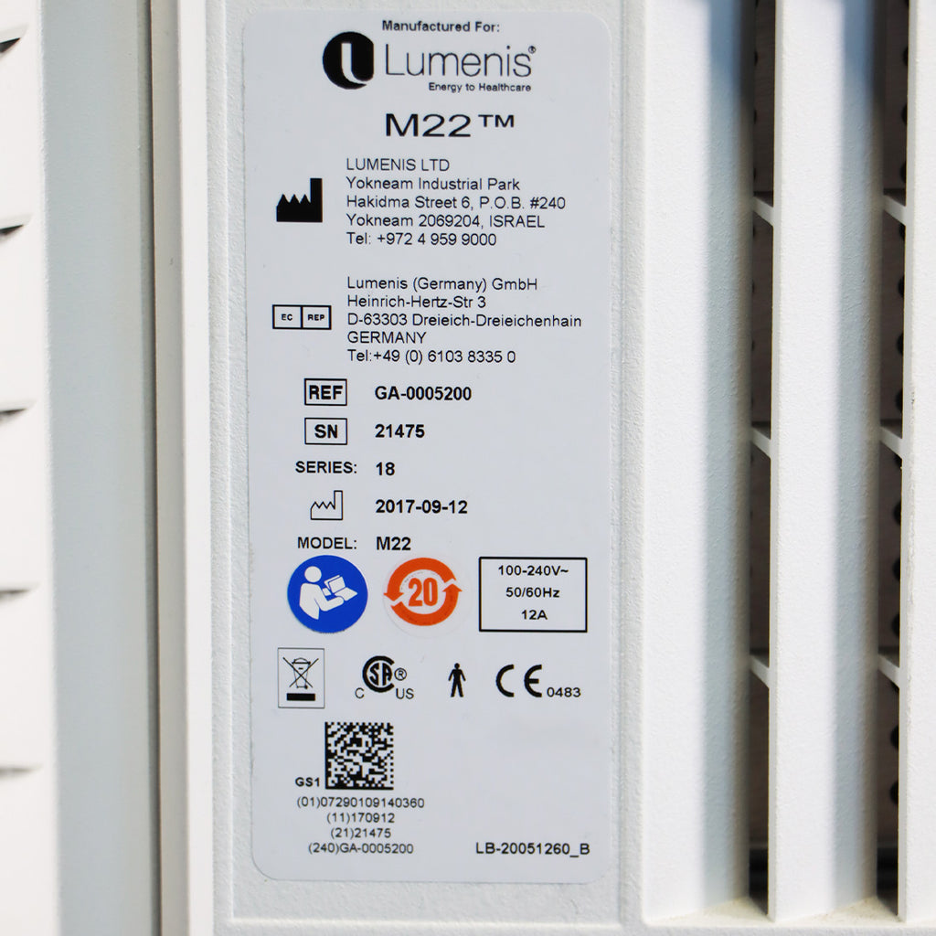 2017 Lumenis M22 ResurFX IPL Q-Switched NdYag System