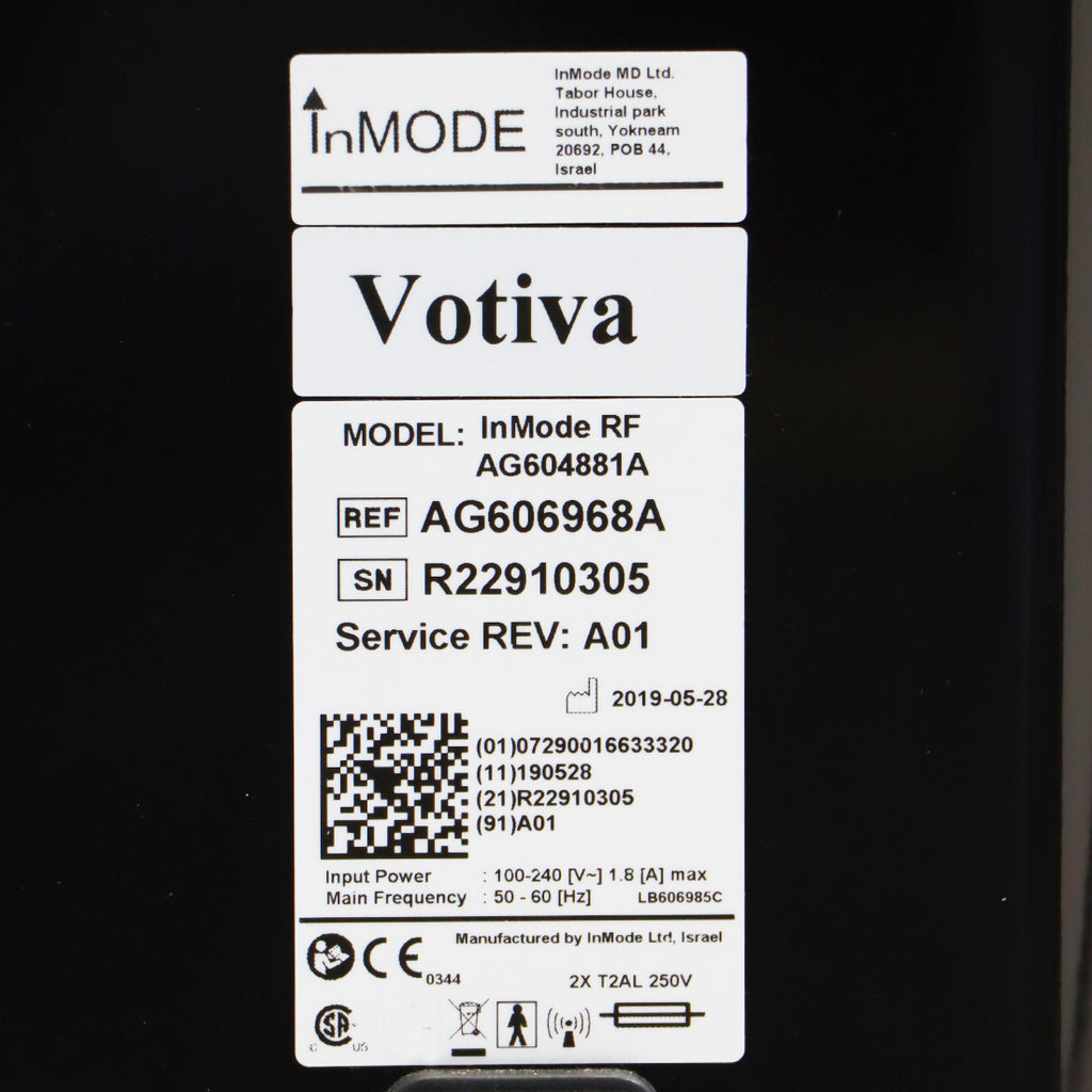 2019 InMode RF Votiva Fractional Radio Frequency Coagulation InMode RF