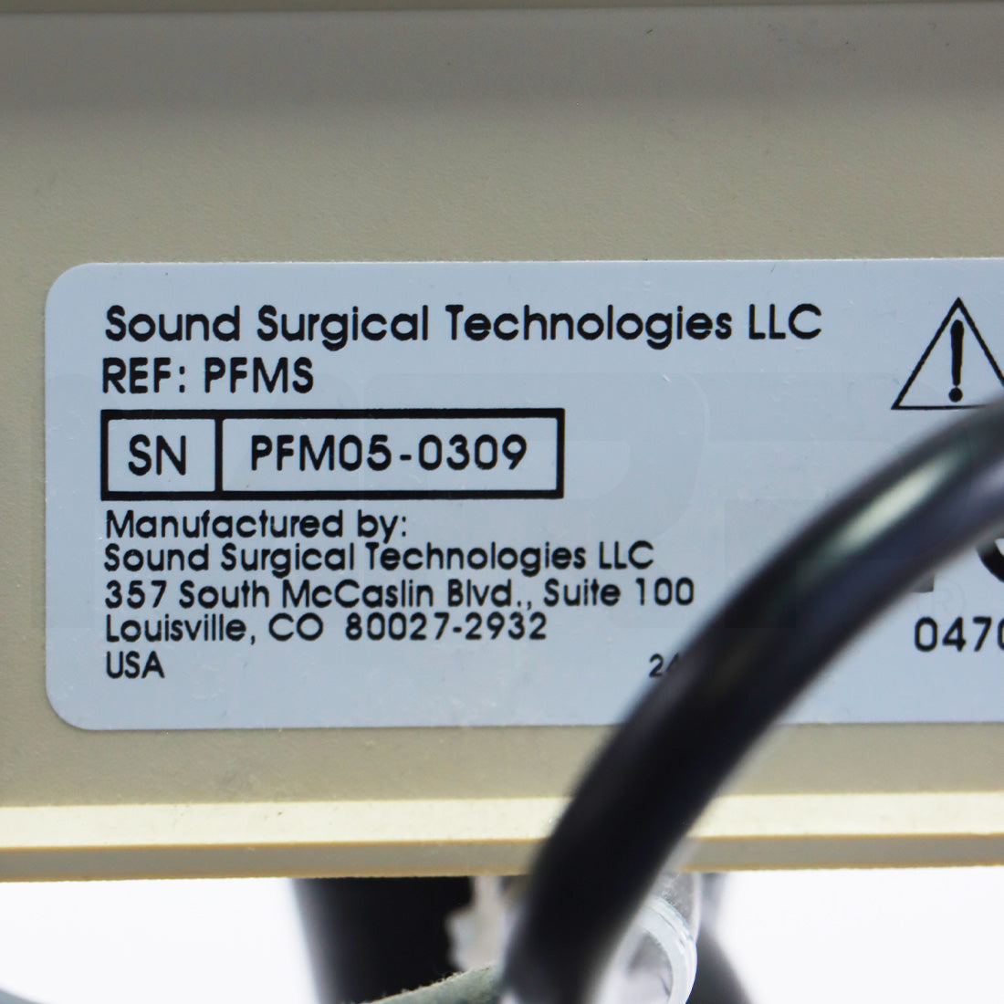 Sound Surgical Technologies Vaser-1 Amplifier Cart Aspiration Workstation Device