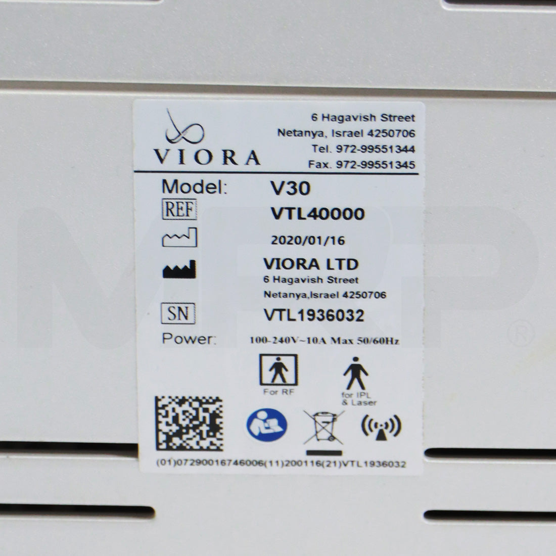 2020 Viora V30 RadioFrequency Skin Tightening Rejuvenation Scar Hair Removal System