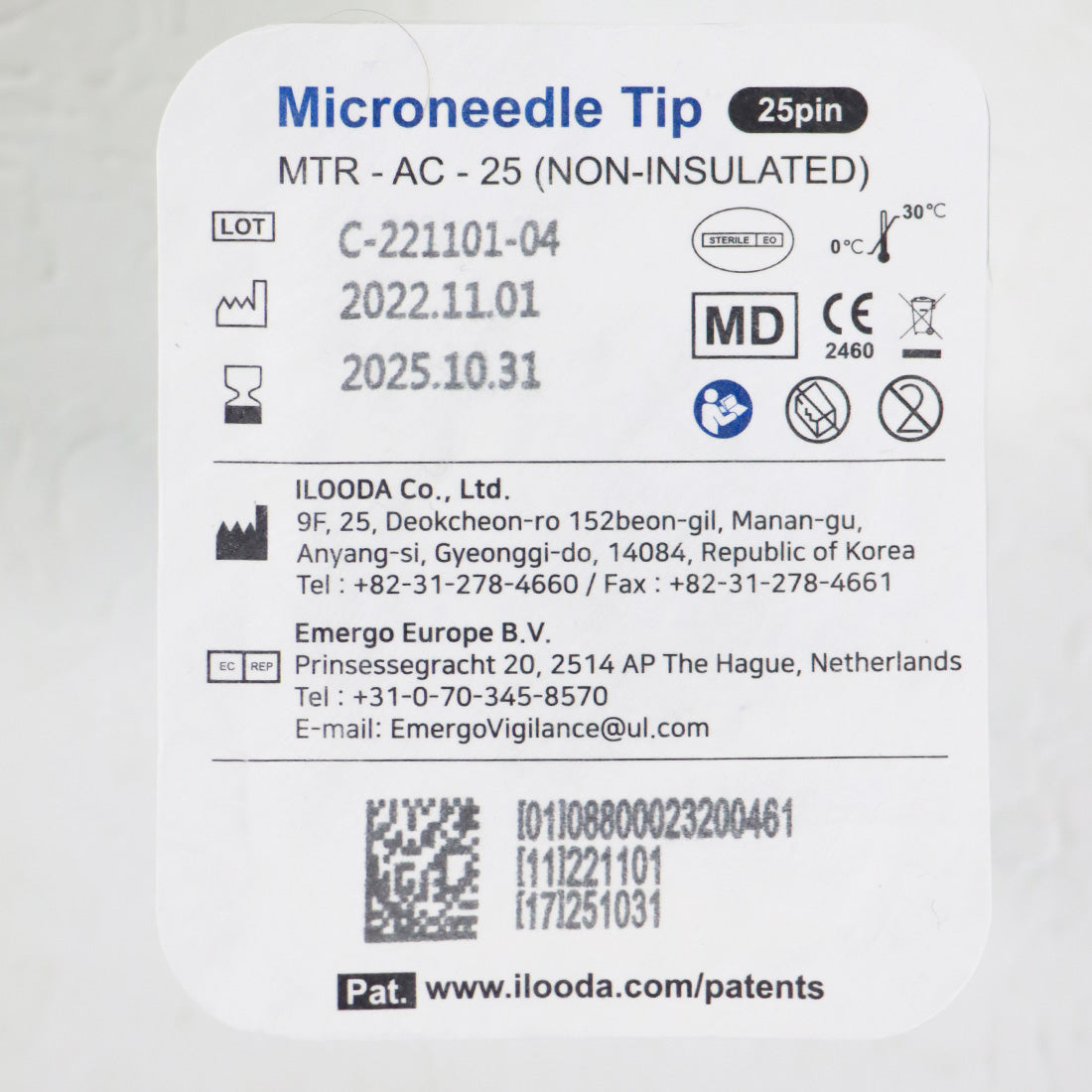 Cutera SecretRF MicroNeedle Fractional Tips 25-Pin MTR-AC-25 Non Insulated x10 EXP 2025