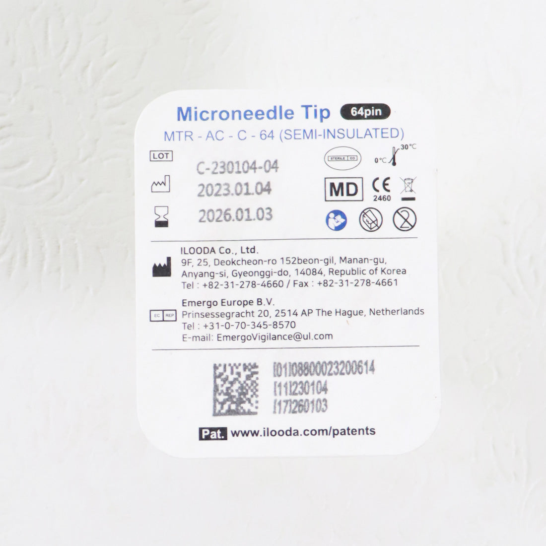 Cutera SecretRF Microneedle Single Tip 64-Pin Semi-Insulated MTR-AC-C-64 1/2026