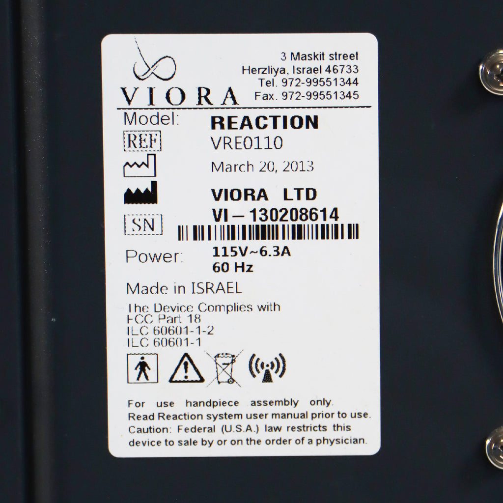 2013 Viora Reaction RF Body Contouring Skin Tightening RadioFrequency VRE0110