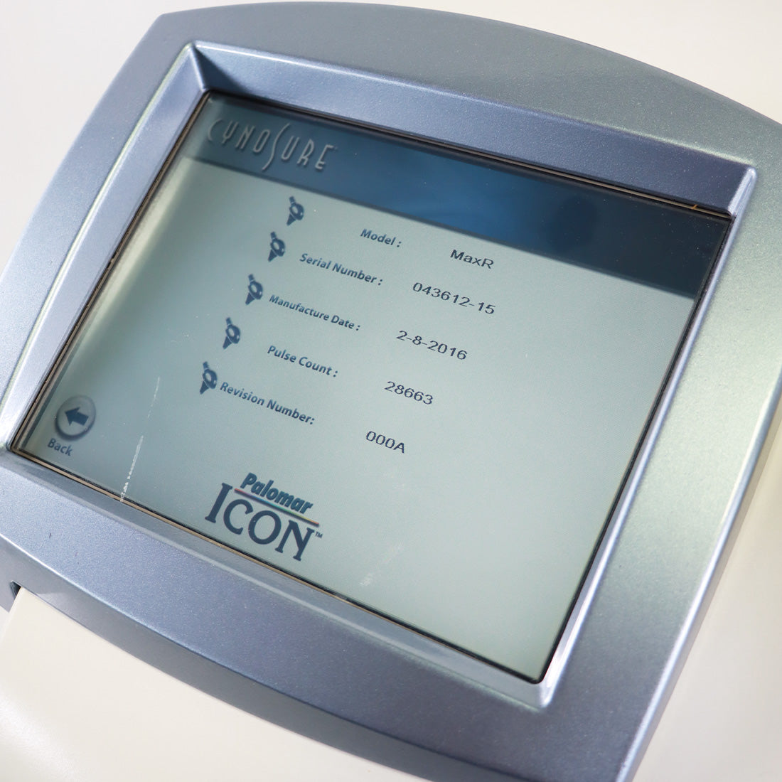 2012 Palomar Icon IPL MaxR MaxY Laser System