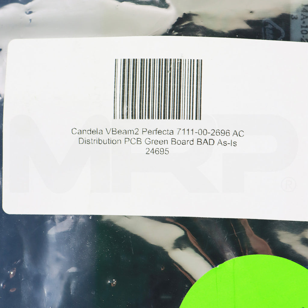 Candela VBeam2 Perfecta 7111-00-2696 AC Distribution PCB Green Board BAD As-Is