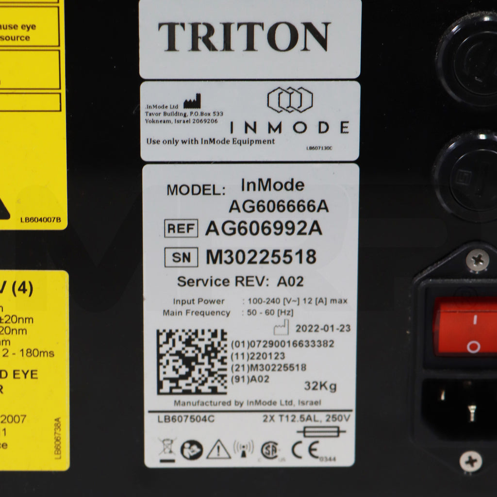 2022 InMode Triton Laser Hair Removal HR Diolaze XL 755/810 System