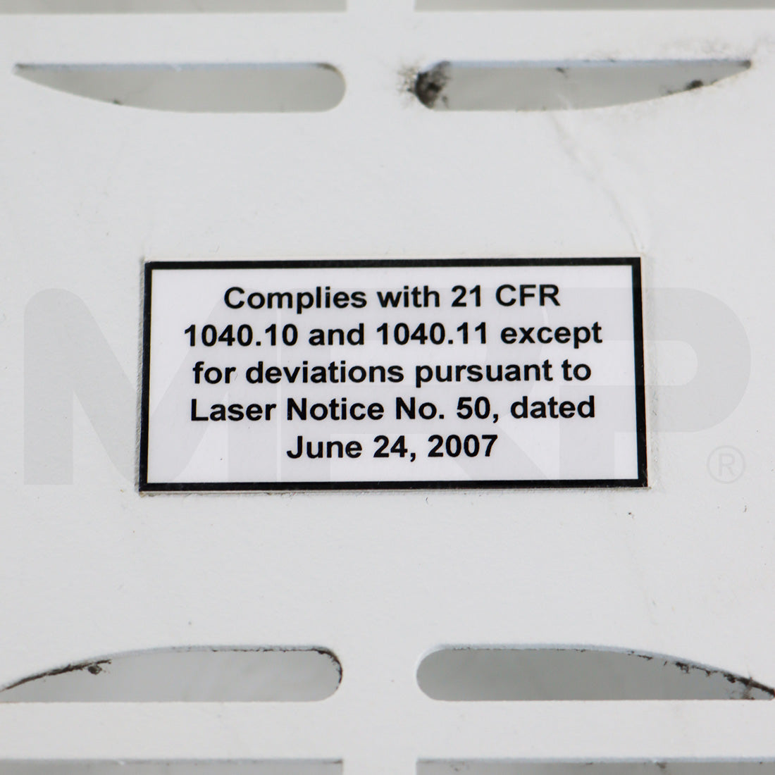 Lumenis Splendor X Square EPL Vent Back Panel Assembly Parts As Is