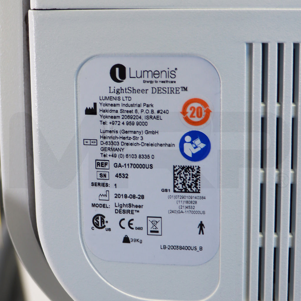 2018 Lumenis LightSheer Desire Diode Laser Hair Removal ET HS Handpieces