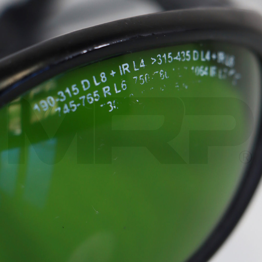 LaserShield Laser Operator Safety Glasses Green Lens 190nm - 1064nm