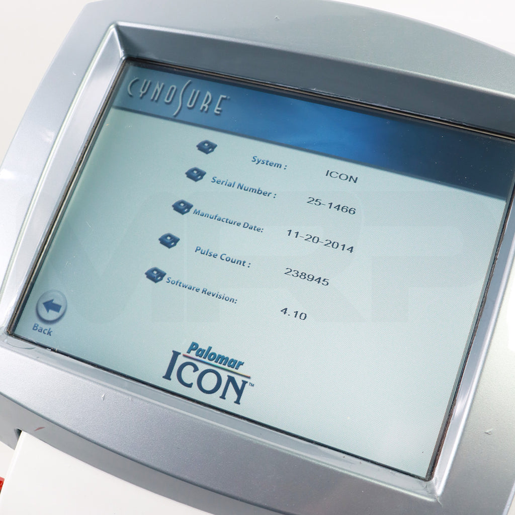 2014 Cynosure Palomar Icon IPL Laser MaxG MaxR Hair Removal System