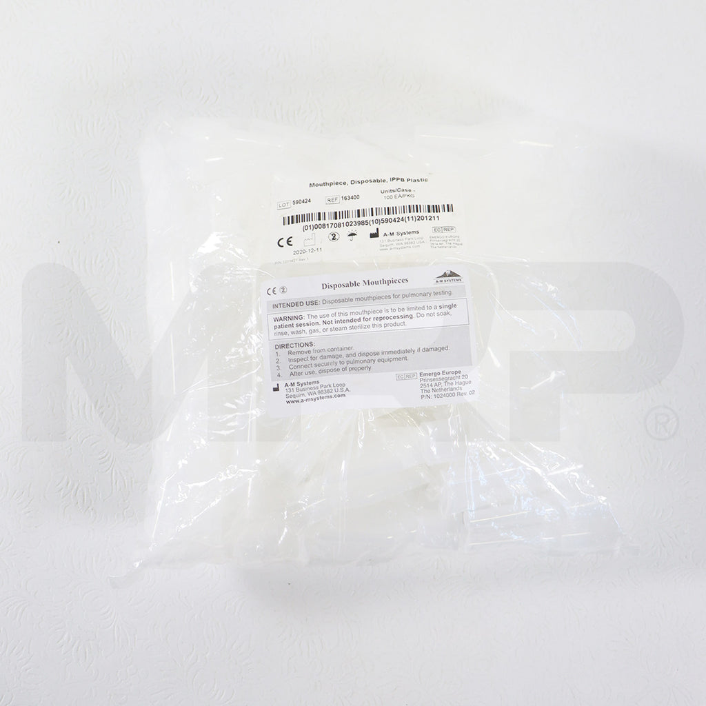A-M Systems IPPB Plastic Disposable Mouthpiece 163400 100pcs