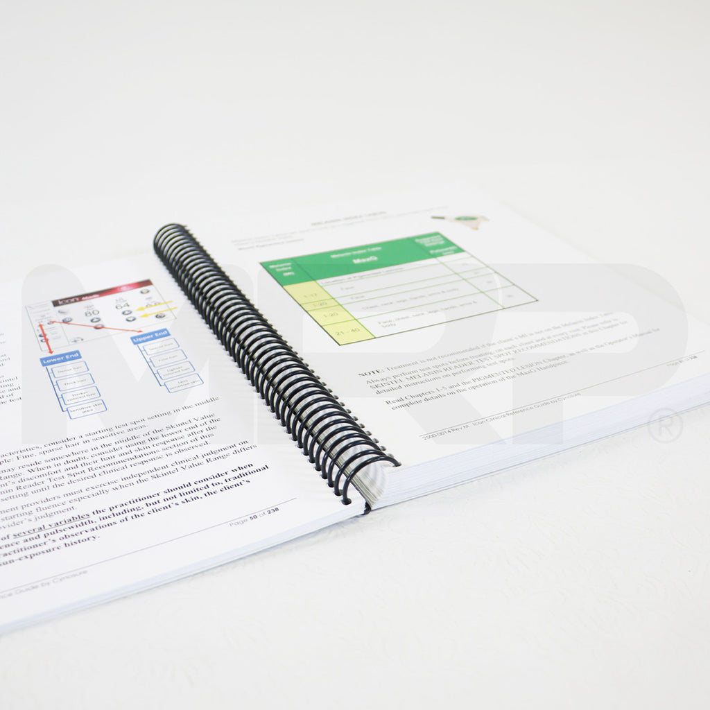 Cynosure Icon Laser Pulsed Light System Clinical Reference Guide 2500-0014 Rev M