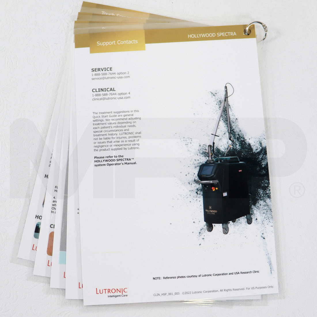 2022 Lutronic Hollywood Spectra Quick Start Guide Laminated Reference Material