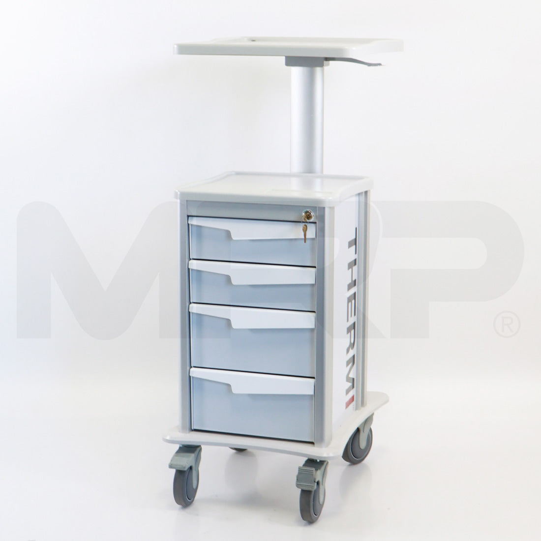 Solaire Medical Rover Workstation Rolling Cart Thermi Standard Surge Protector