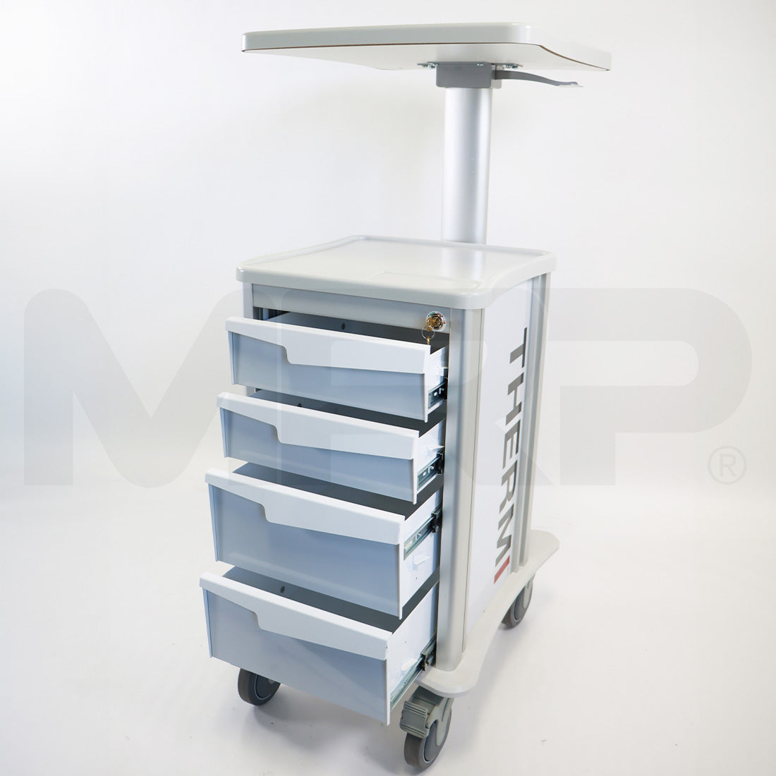 Solaire Medical Rover Workstation Rolling Cart Thermi Standard Surge Protector