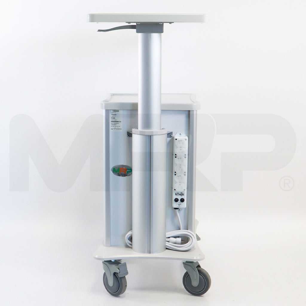 Solaire Medical Rover Workstation Rolling Cart Thermi Standard Surge Protector