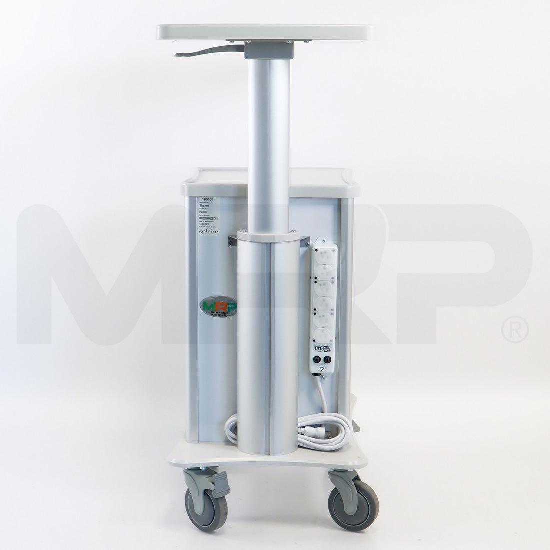 Solaire Medical Rover Workstation Rolling Cart Thermi Standard Surge Protector