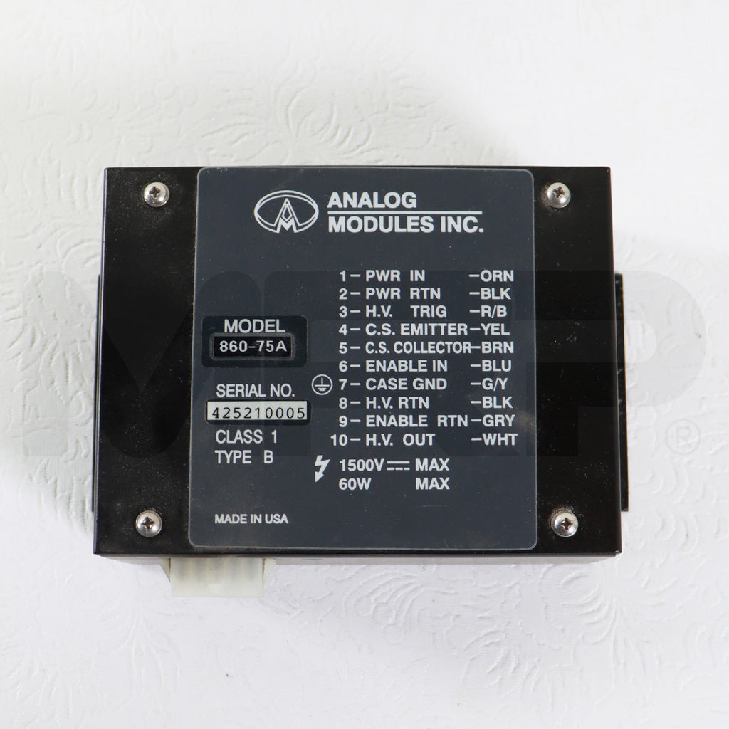 Analog Modules 860-75B Flashlamp Simmer Supply Box Candela VBeam Part As-Is