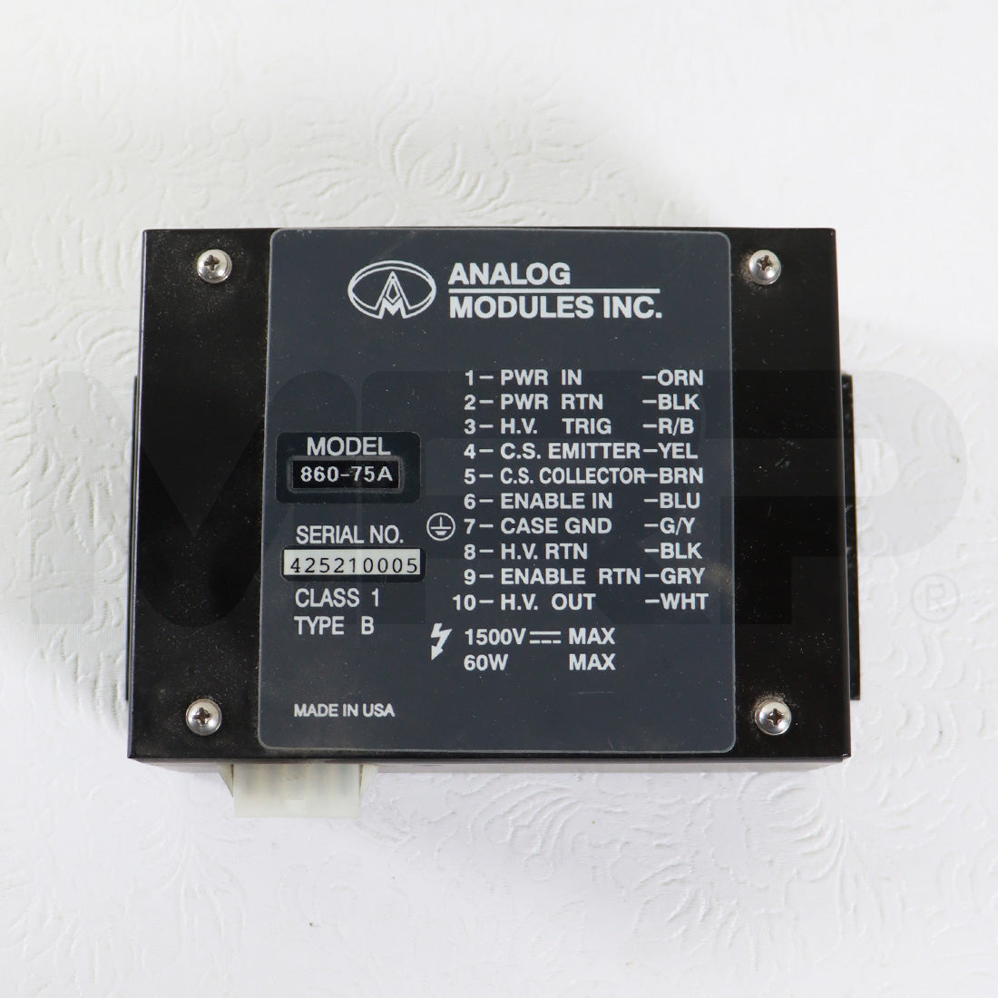 Analog Modules 860-75B Flashlamp Simmer Supply Box Candela VBeam Part As-Is