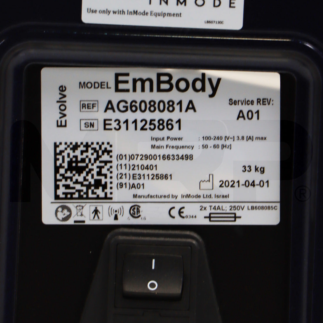 2021 InMode Evolve X Transform Body Transformation System AG608081A