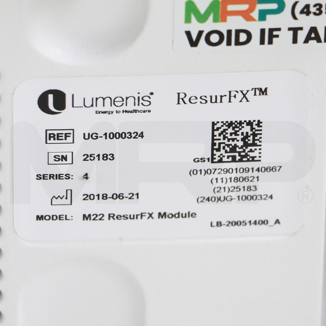 2018 Lumenis M22 ResurFX Module 1565nm Laser System Unit UG-1000324