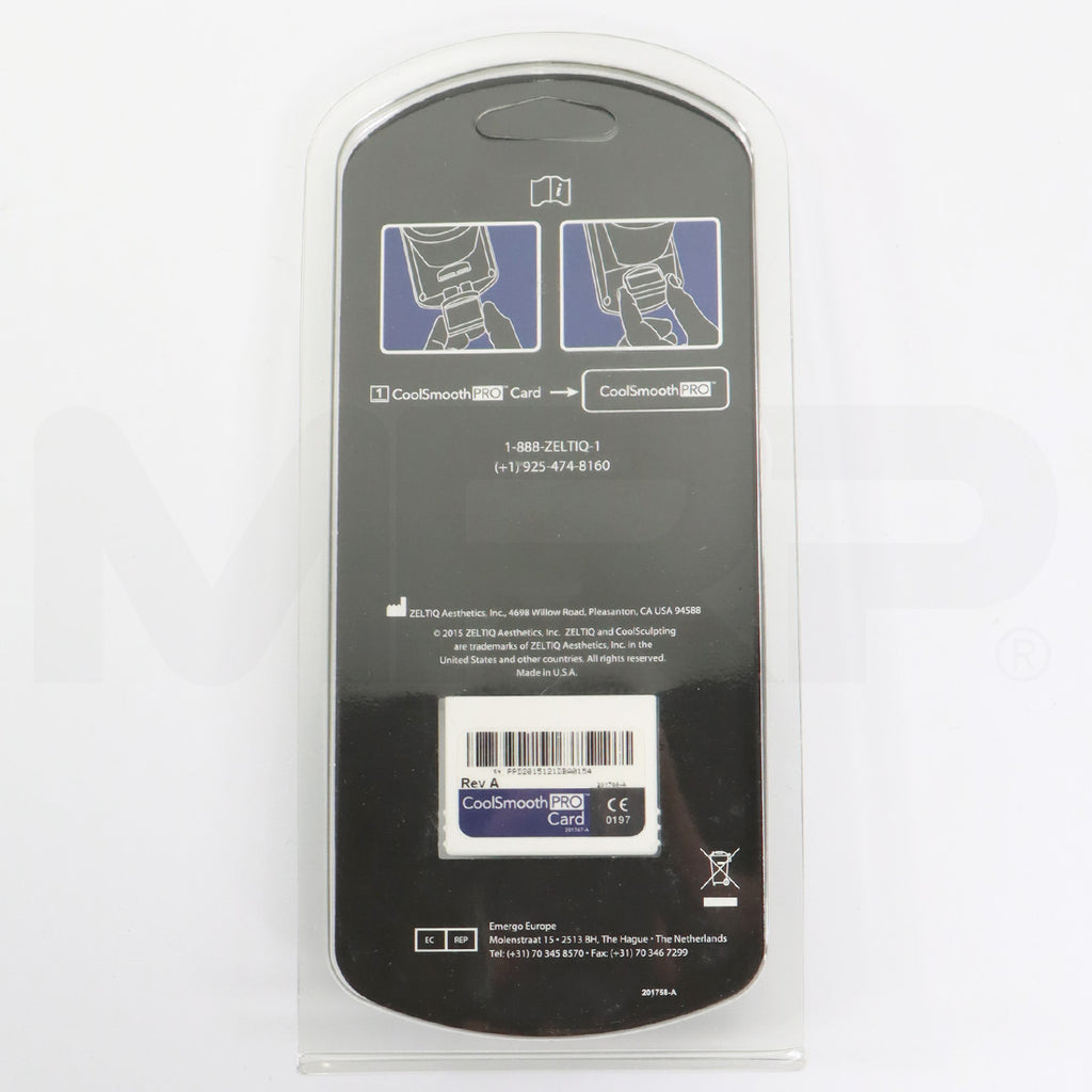 Zeltiq CoolSculpting CoolSmooth PRO Card BRZ-CD4-091-008 Cool Smooth x8 Cycles
