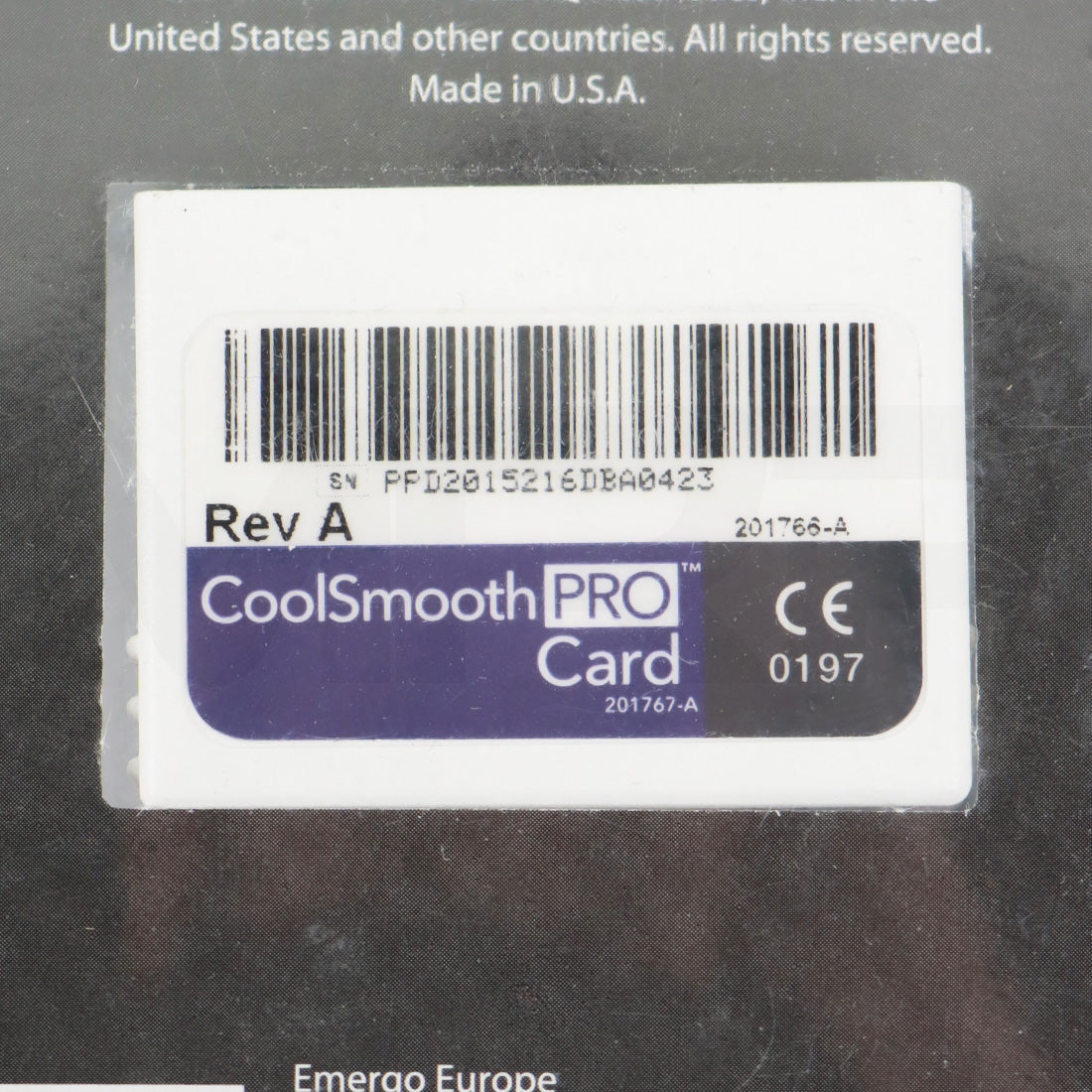 Zeltiq CoolSculpting CoolSmooth PRO Card BRZ-CD4-091-001 Cool Smooth 1 Treatment
