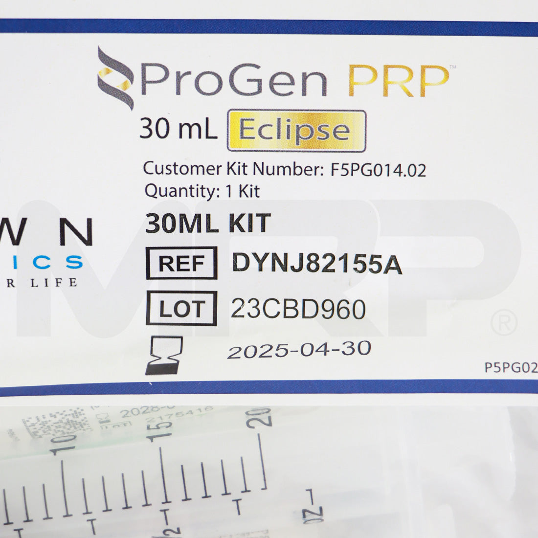 Crown Aesthetics ProGen PRP Eclipse 30ML Kit DYNJ82155A EXP 2025