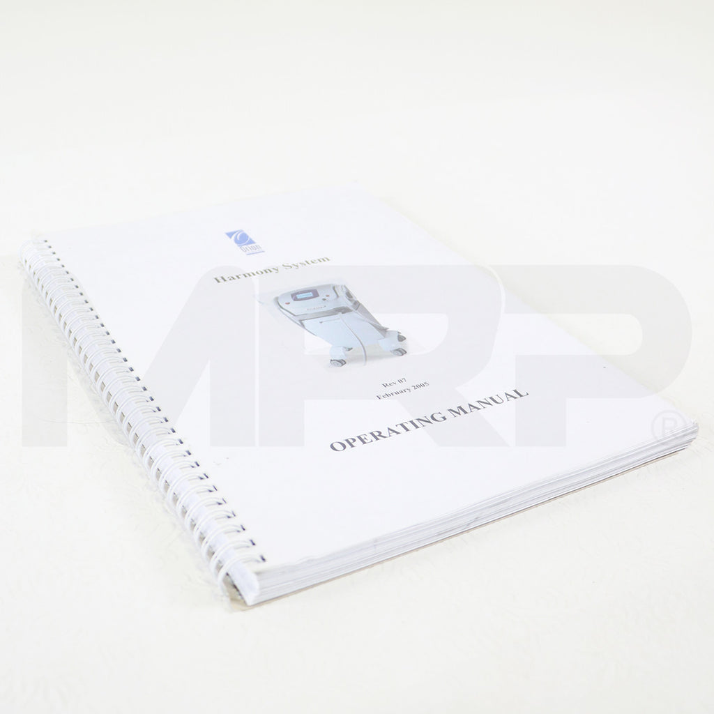 2005 Orion Lasers Harmony System Operating Manual Guide Revision 07