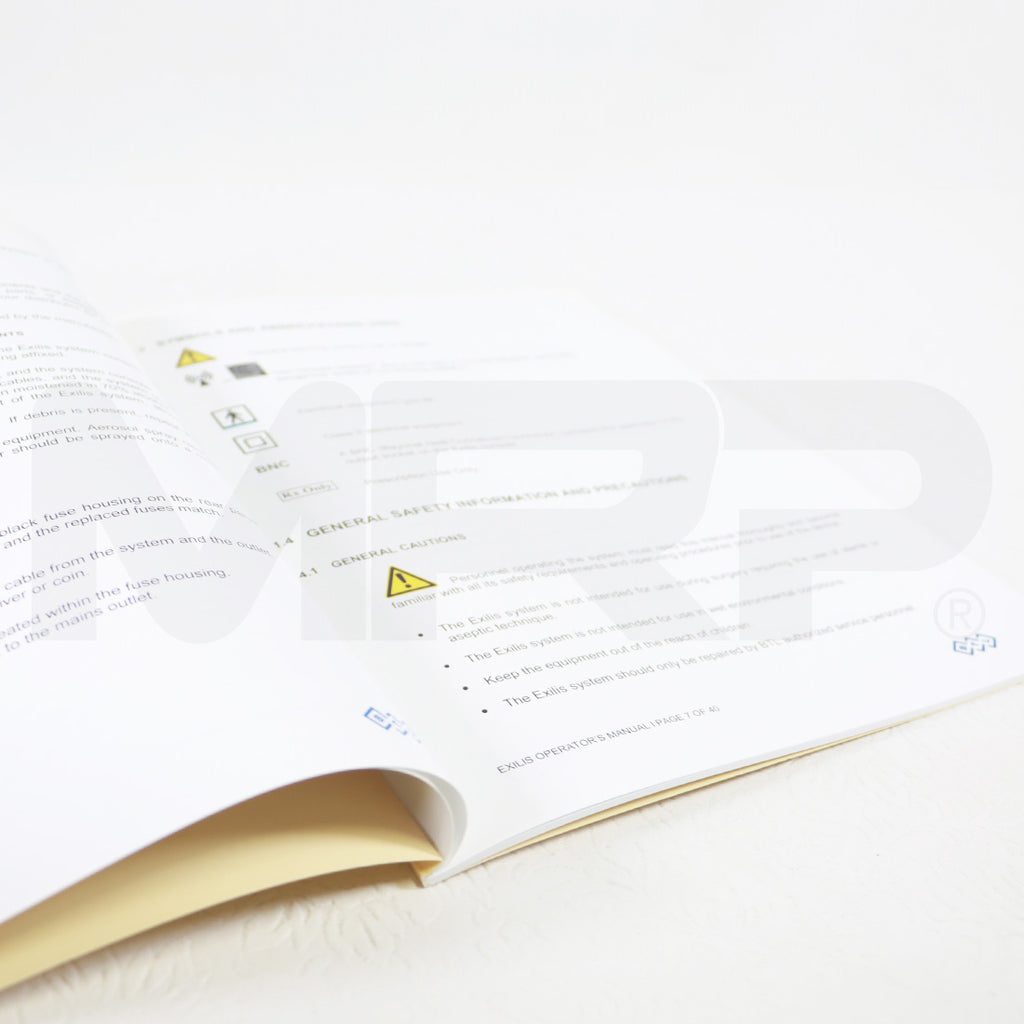 BTL Aesthetics Exilis Operator's Manual 715-MANUS300