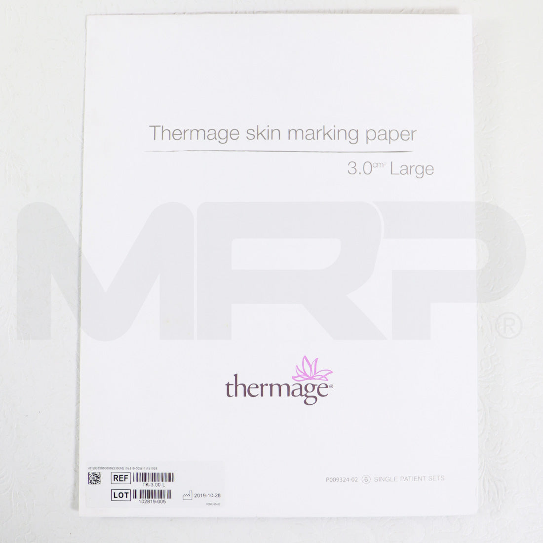 Thermage Skin Marking Paper 3.0CM² Large 6 Single Patient Sets P009324-02