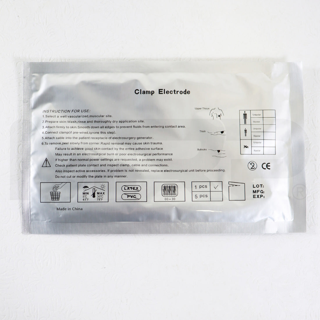 Clamp Electrode Plate Radio Frequency Instrument Neutral Negative Electrode 16x