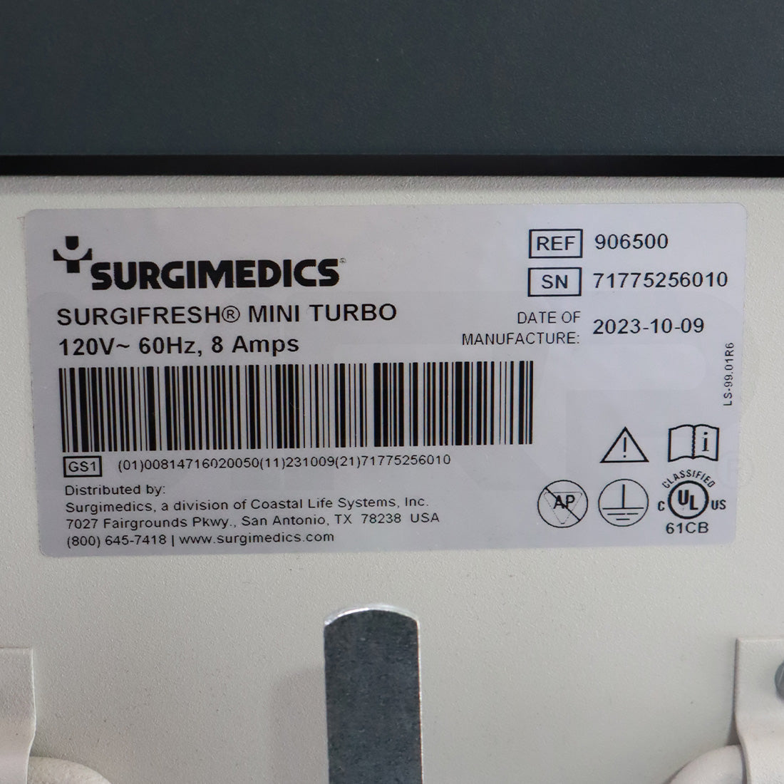 2023 SurgiMedics SurgiFresh Mini Turbo Air Evacuation Enhancement System