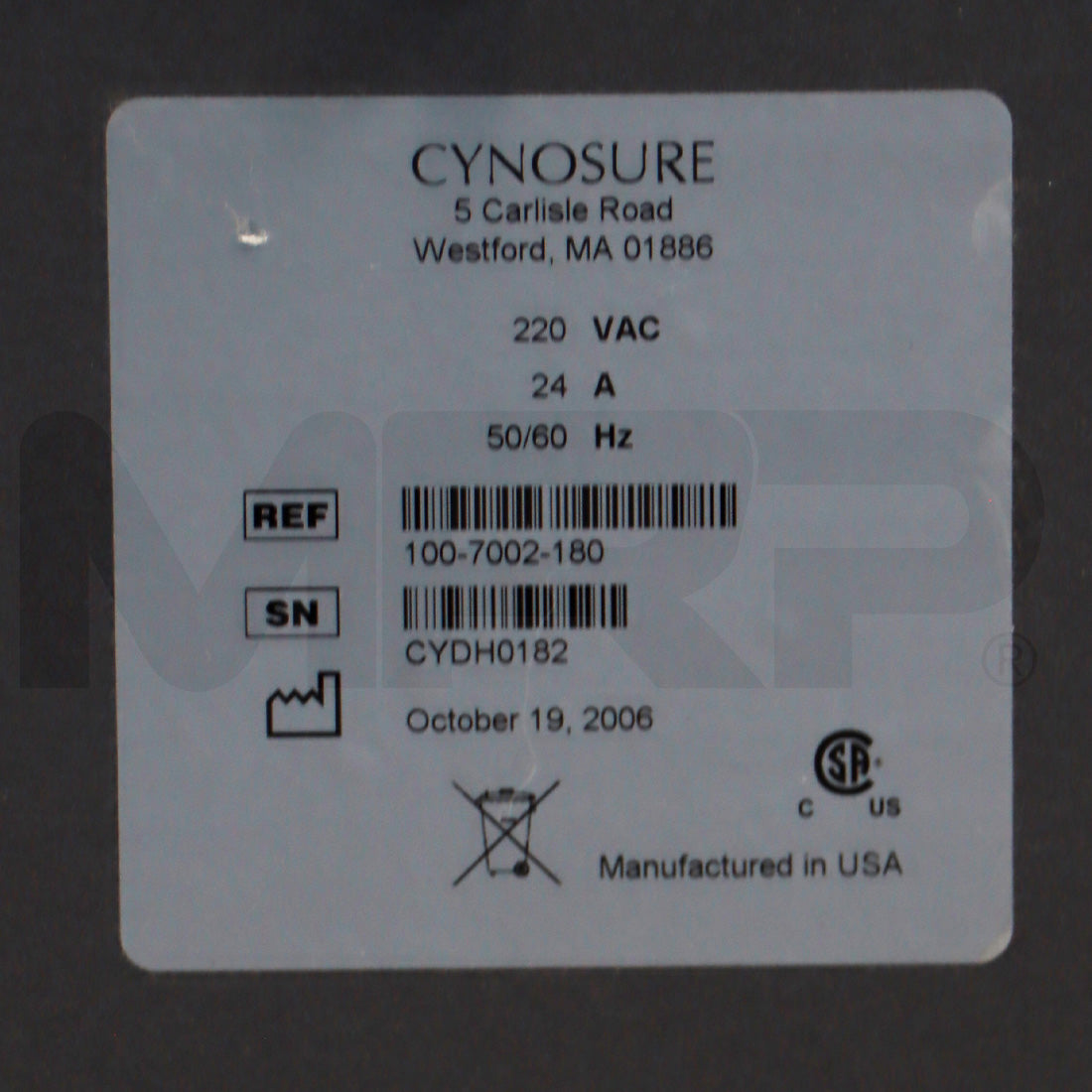 2006 Cynosure Cynergy MPX Nd:YAG Pulsed Dye Vascular Lesions Laser Device As-Is