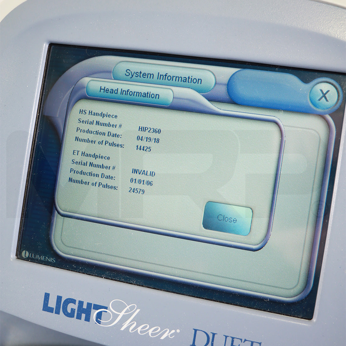 2012 Lumenis LightSheer Duet Diode Laser Hair Removal Medical Laser ET HS