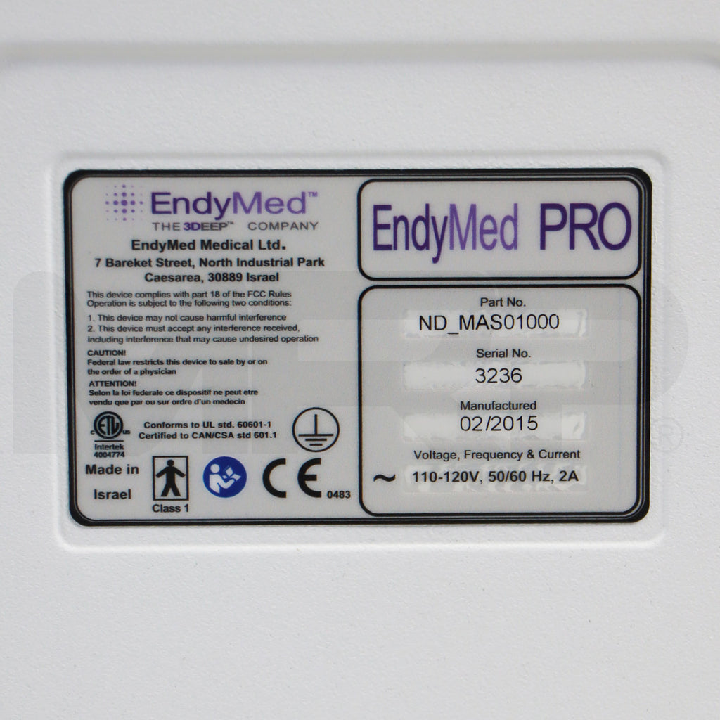 2015 EndyMed PRO 3DEEP Body Contour System Intensif Large Small Fine