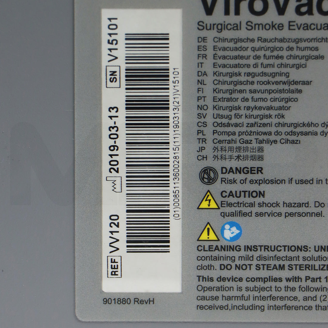 Buffalo Filter ViroVac Surgical Smoke Evacuator Device