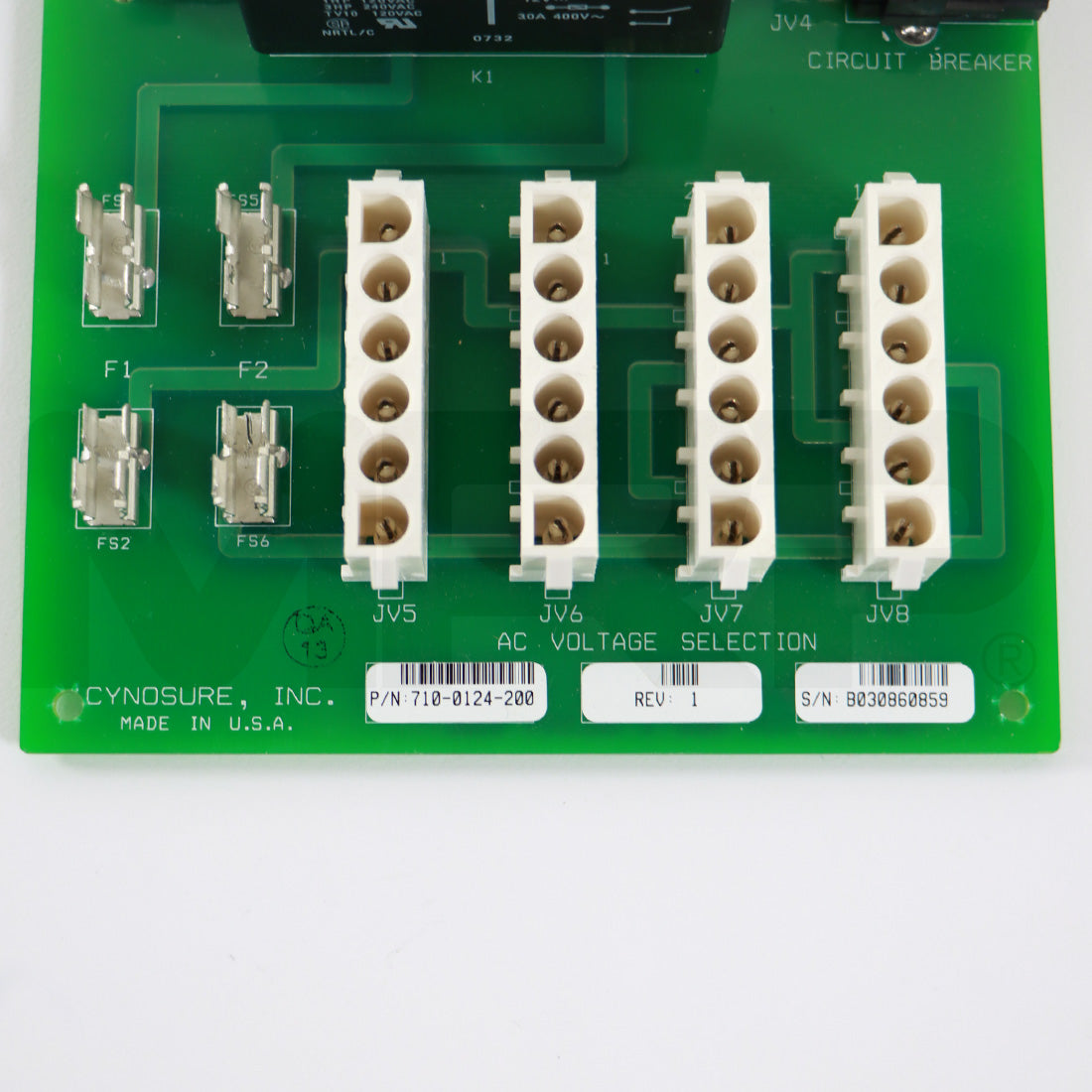 Cynosure Apogee Elite A/C Distribution PCB Board AS-IS