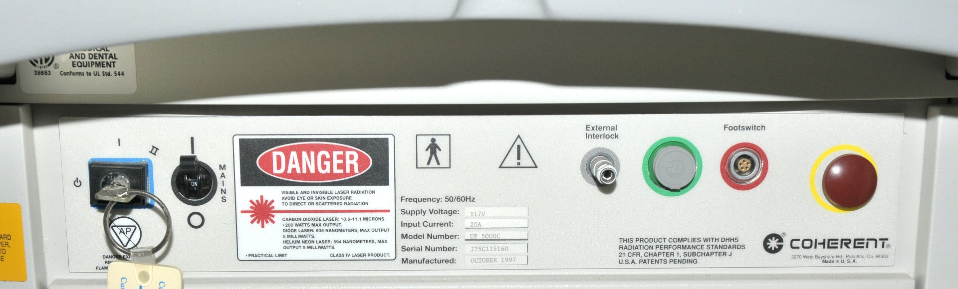 1997 Coherent UltraPulse 5000C CO2 Laser Ultra Pulse Surgical Laser Lumenis