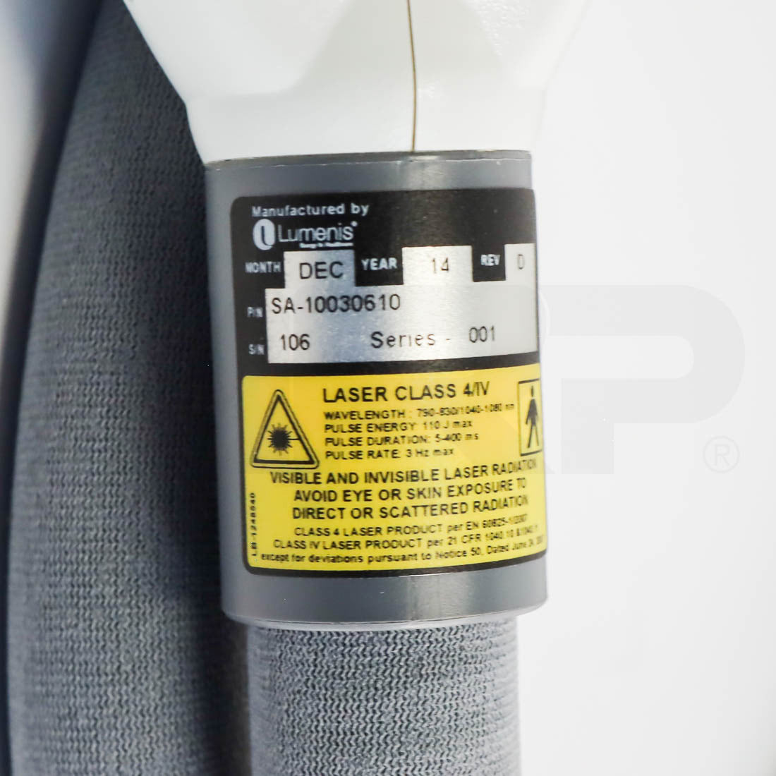 Lumenis LightSheer Infinity HighSpeed 1060nm Handpiece Label