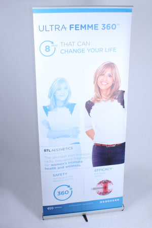 BTL Ultra Femme 360 RF Womens Intimate RF Rejuvenation Marketing Banner 33"x78"