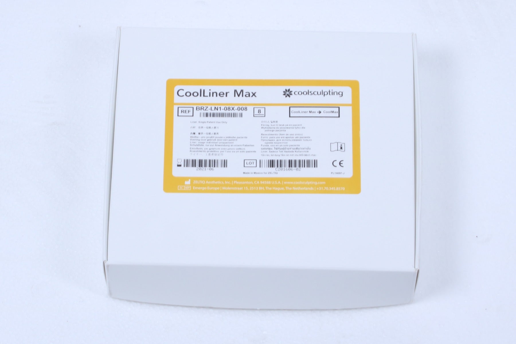 Zeltiq CoolSculpting CoolLiner Max CoolMax Cool Liner BRZ-LN1-08X-008 EXP 2021