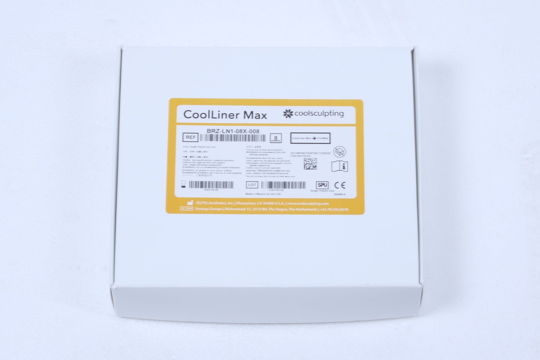 Zeltiq CoolSculpting CoolLiner Max BRZ-LN1-08X-008 EXP 2022 x8Pc