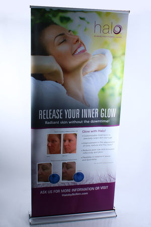 Sciton Halo Fractional Laser Resurfacing Inner Glow Marketing Banner 36" x 88"